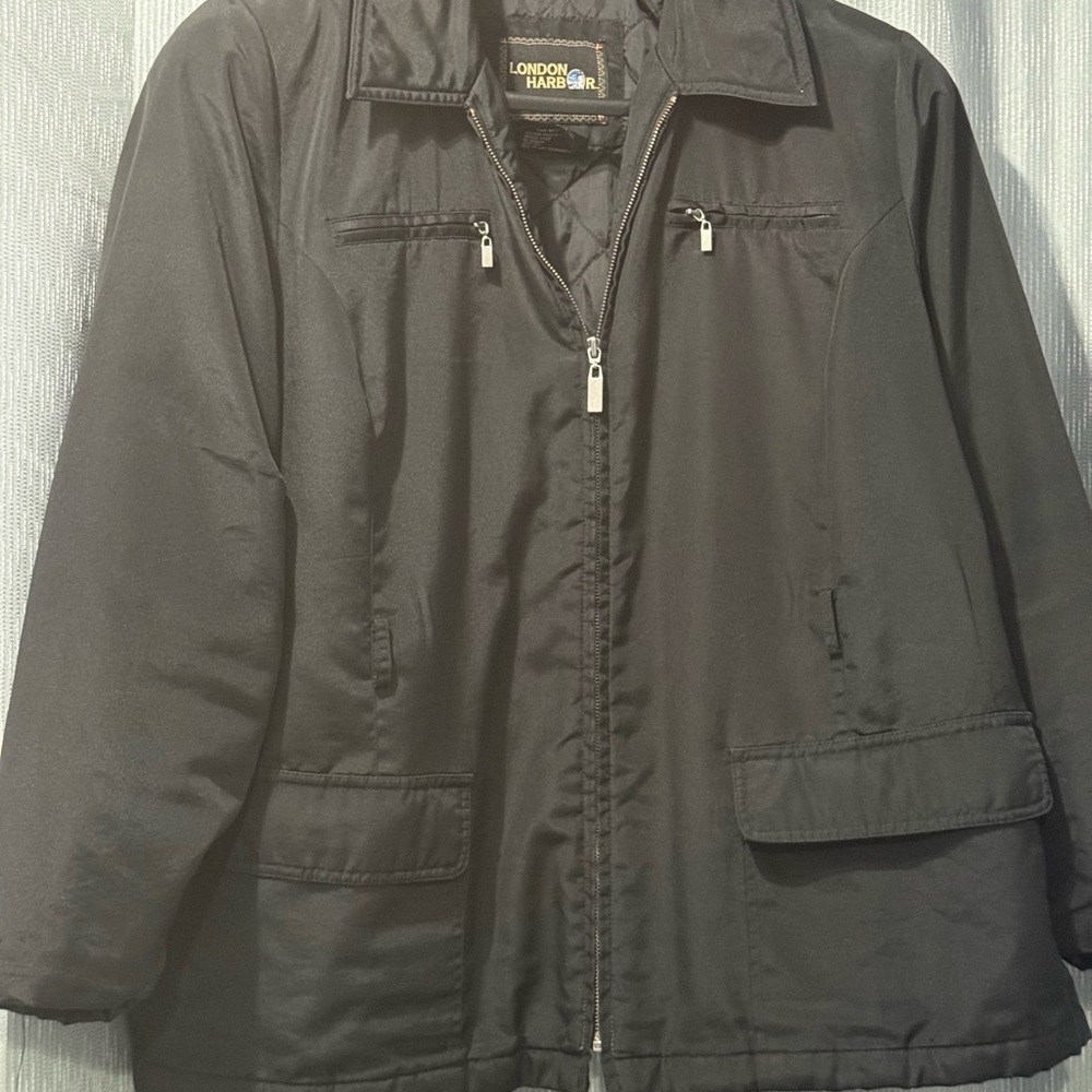 London Fog Charcoal Outerwear